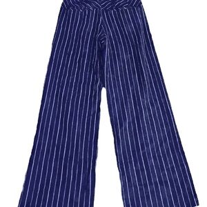 NWT Free People Striped Linen & Cotton Pants Women's Size 0